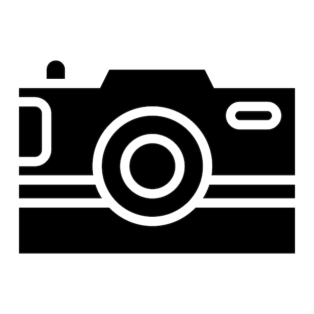 Ilustración del diseño del icono vectorial de la cámara