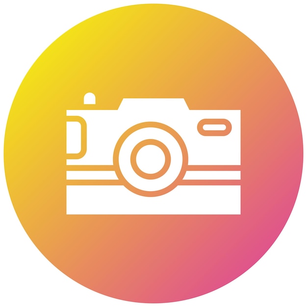 Ilustración del diseño del icono vectorial de la cámara