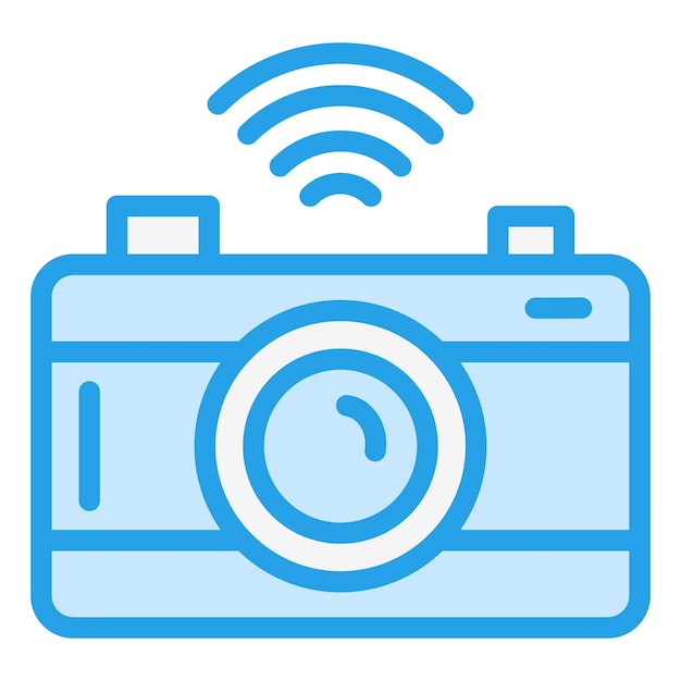 Ilustración del diseño del icono vectorial de la cámara