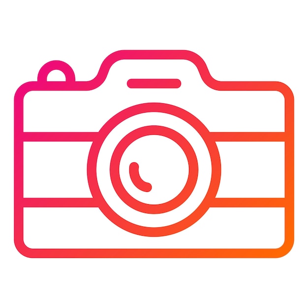 Ilustración del diseño del icono vectorial de la cámara