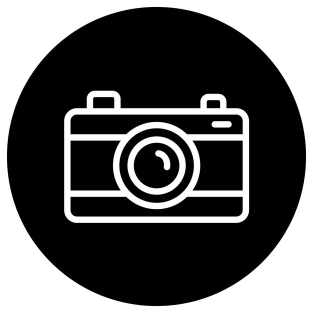 Ilustración del diseño del icono vectorial de la cámara