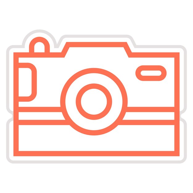 Ilustración del diseño del icono vectorial de la cámara