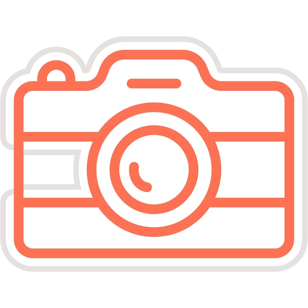 Ilustración del diseño del icono vectorial de la cámara