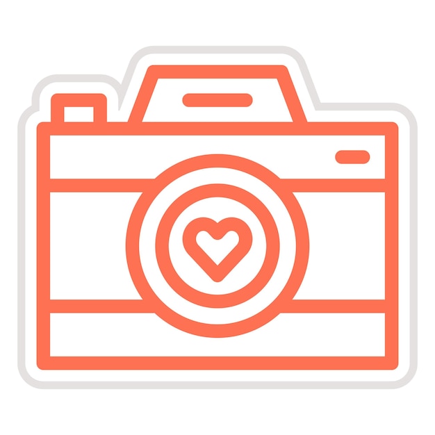 Ilustración del diseño del icono vectorial de la cámara