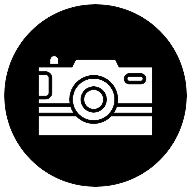 Ilustración del diseño del icono vectorial de la cámara