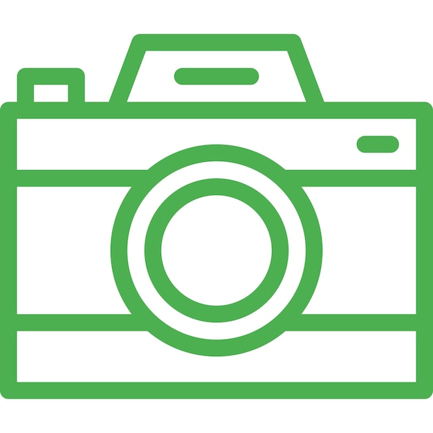 Ilustración del diseño del icono vectorial de la cámara