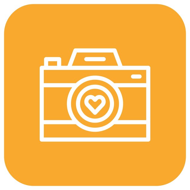 Ilustración del diseño del icono vectorial de la cámara