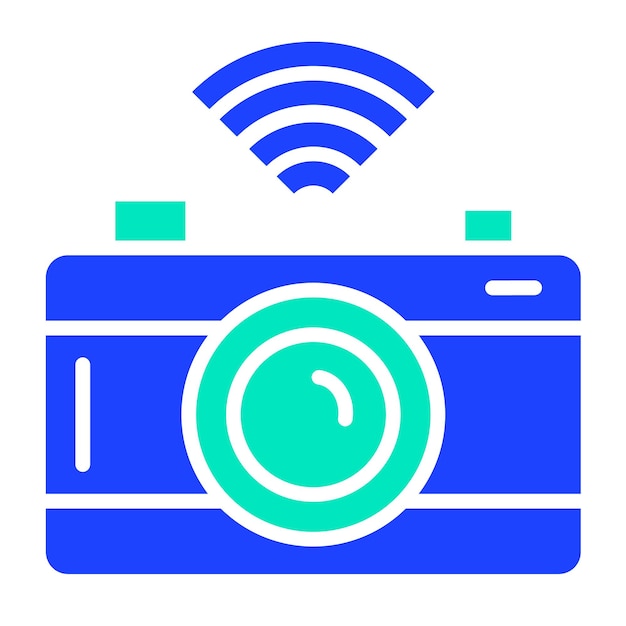 Ilustración del diseño del icono vectorial de la cámara