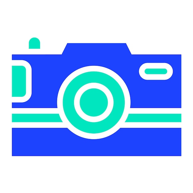 Ilustración del diseño del icono vectorial de la cámara
