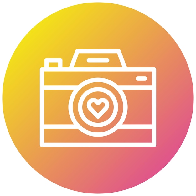 Ilustración del diseño del icono vectorial de la cámara