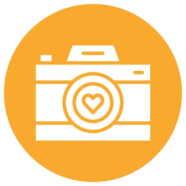 Ilustración del diseño del icono vectorial de la cámara