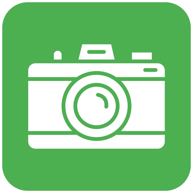Ilustración del diseño del icono vectorial de la cámara