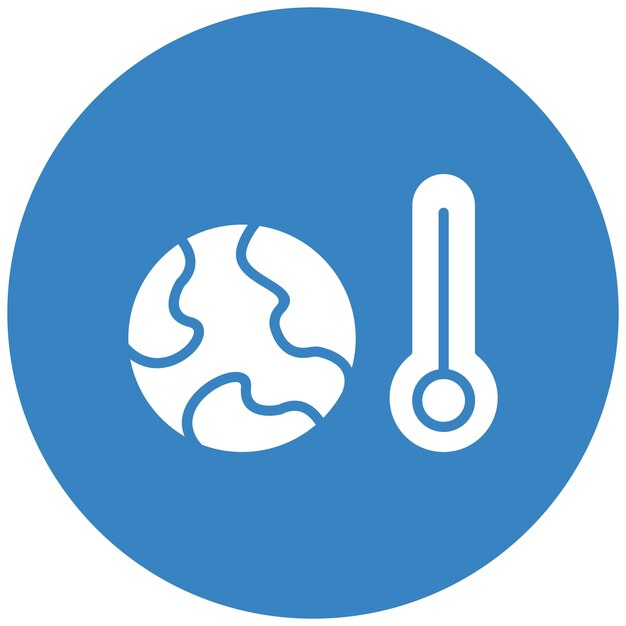 Ilustración del diseño del icono vectorial del cambio climático