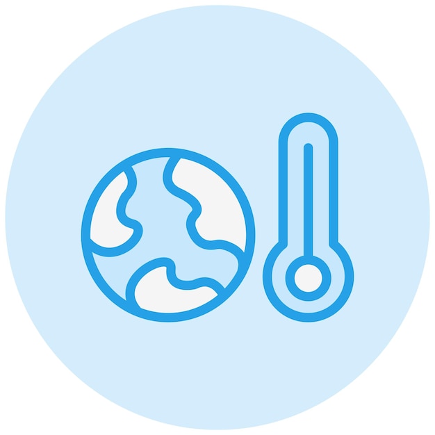 Ilustración del diseño del icono vectorial del cambio climático