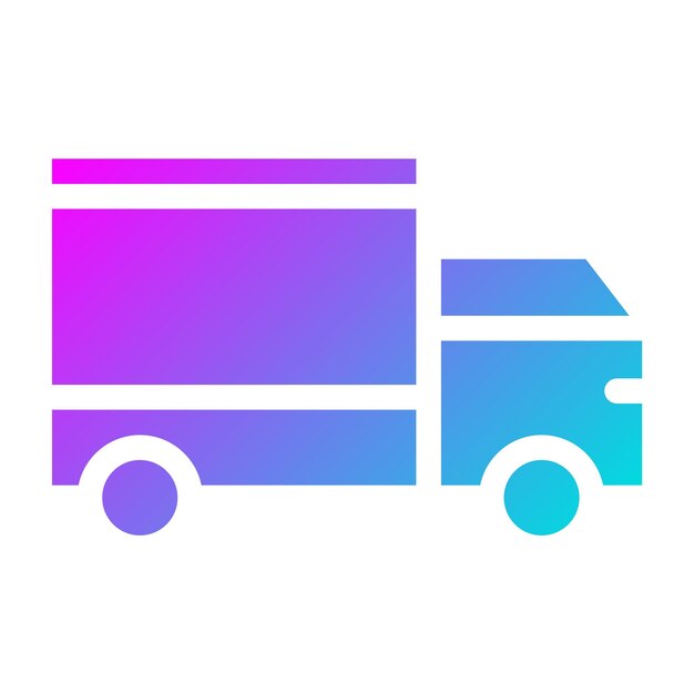 Ilustración del diseño del icono vectorial del camión de entrega