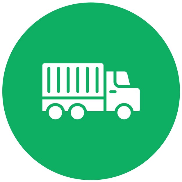 Ilustración del diseño del icono vectorial del camión de entrega