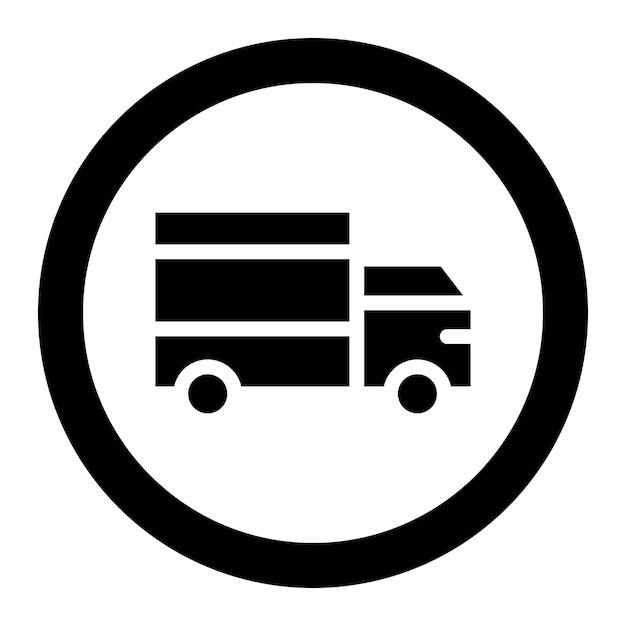 Ilustración del diseño del icono vectorial del camión