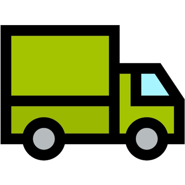 Ilustración del diseño del icono vectorial del camión