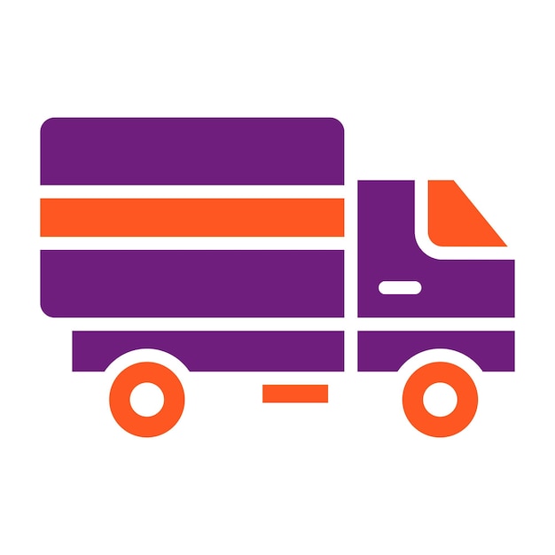 Ilustración del diseño del icono vectorial del camión