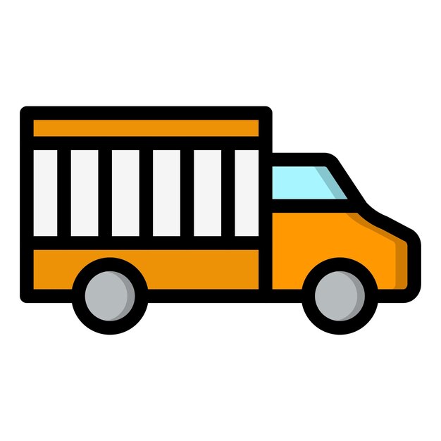 Ilustración del diseño del icono vectorial del camión