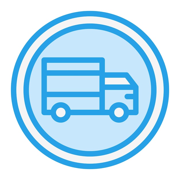 Ilustración del diseño del icono vectorial del camión