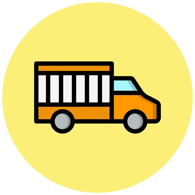 Ilustración del diseño del icono vectorial del camión