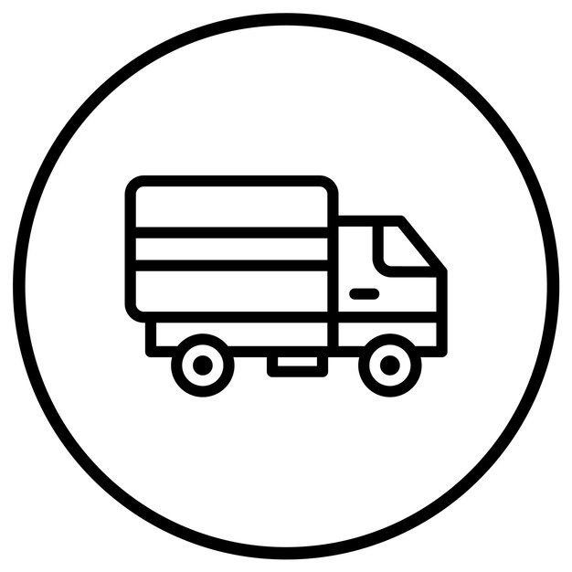 Ilustración del diseño del icono vectorial del camión