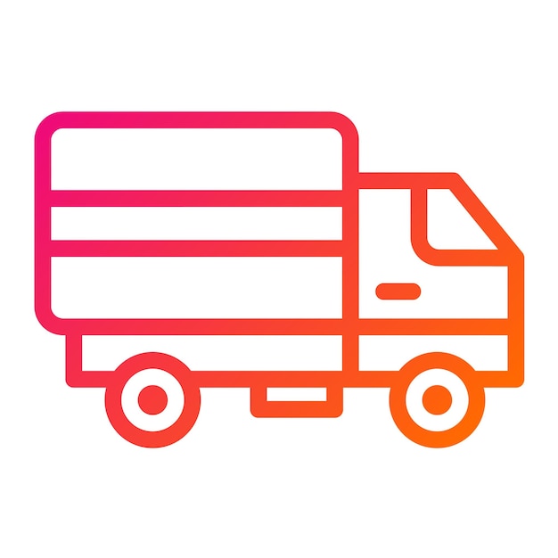 Ilustración del diseño del icono vectorial del camión