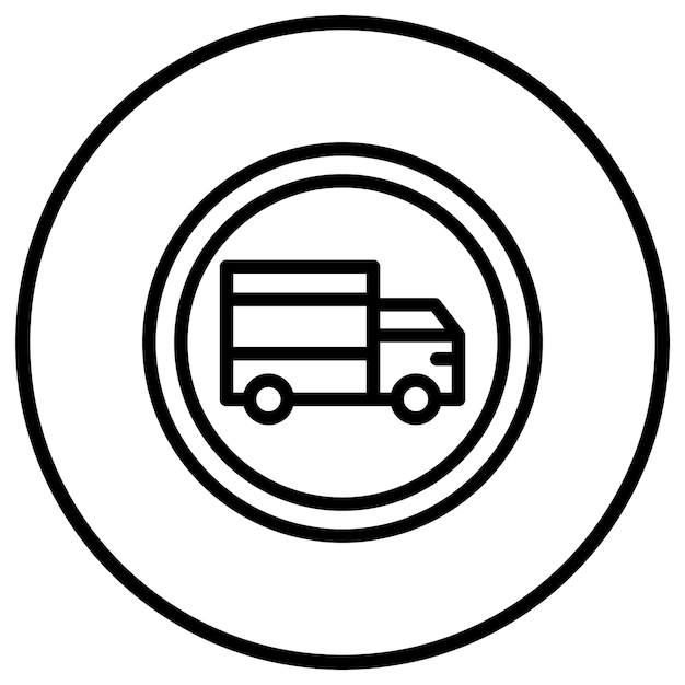 Ilustración del diseño del icono vectorial del camión