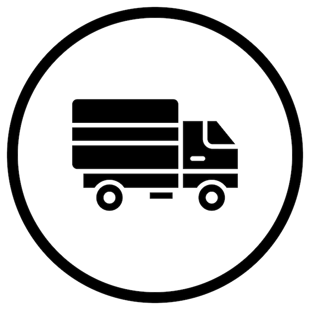 Ilustración del diseño del icono vectorial del camión