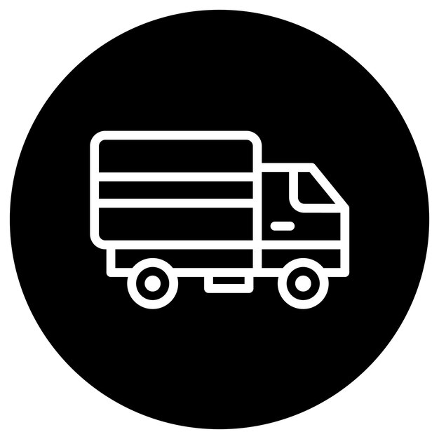 Ilustración del diseño del icono vectorial del camión