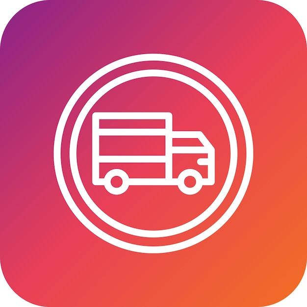Ilustración del diseño del icono vectorial del camión