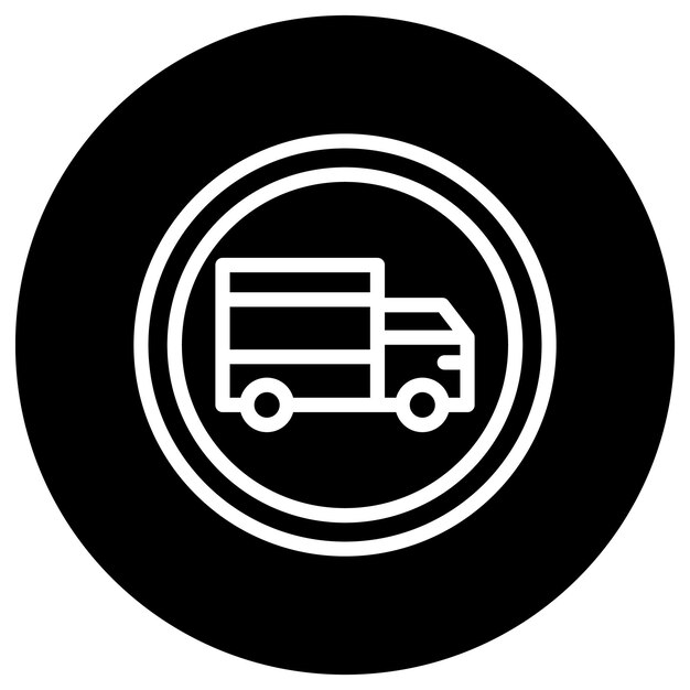 Ilustración del diseño del icono vectorial del camión