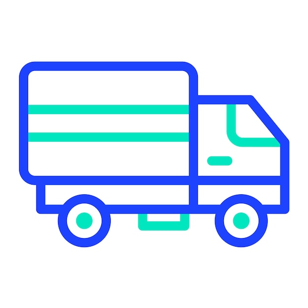 Ilustración del diseño del icono vectorial del camión