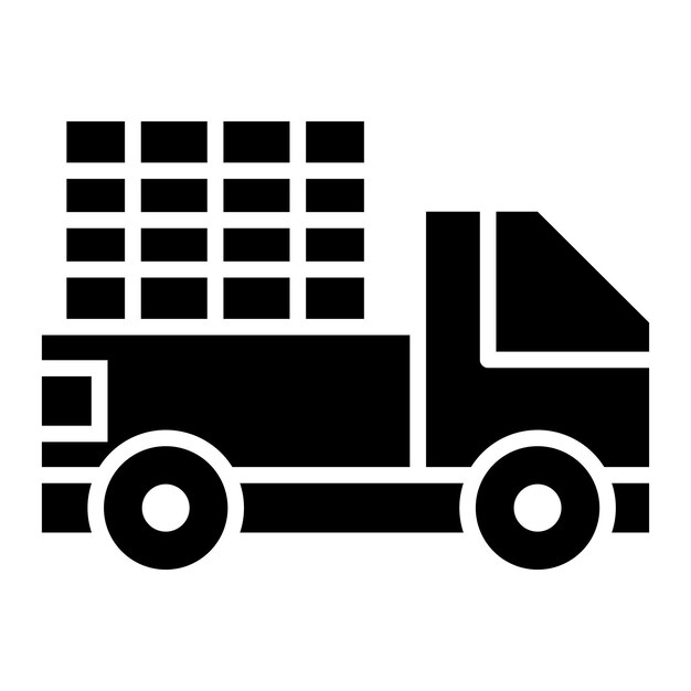 Ilustración del diseño del icono vectorial de la camioneta
