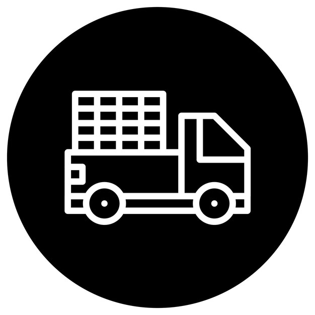 Ilustración del diseño del icono vectorial de la camioneta