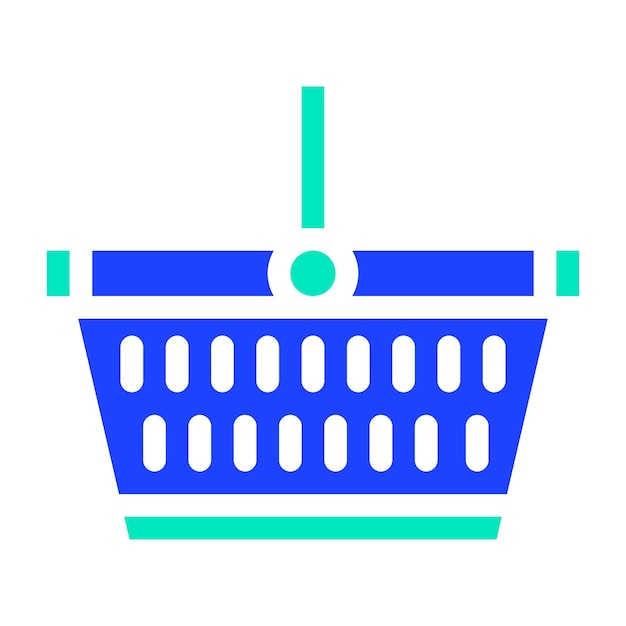 Ilustración del diseño del icono vectorial de la canasta de compras