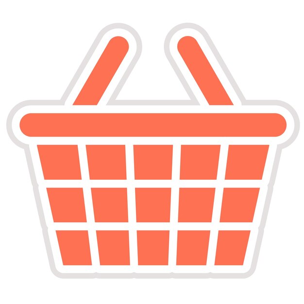 Ilustración del diseño del icono vectorial de la canasta de picnic