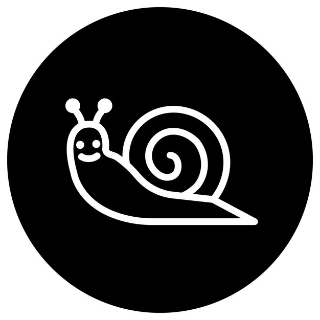 Ilustración del diseño del icono vectorial del caracol