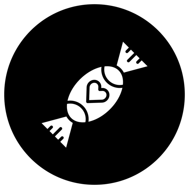 Ilustración del diseño del icono vectorial de caramelo