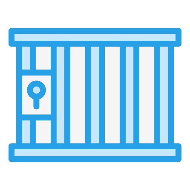 Ilustración del diseño del icono vectorial de la cárcel