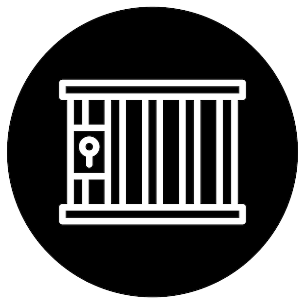 Ilustración del diseño del icono vectorial de la cárcel