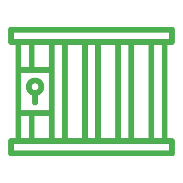 Ilustración del diseño del icono vectorial de la cárcel