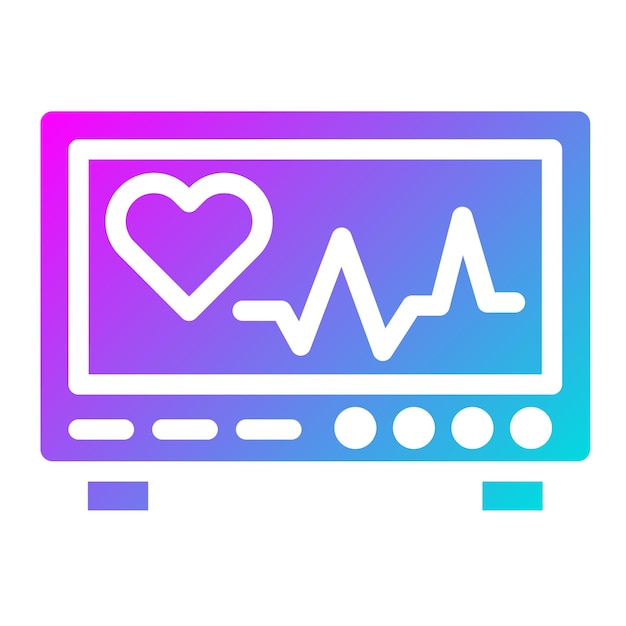 Ilustración del diseño del icono vectorial del cardiograma