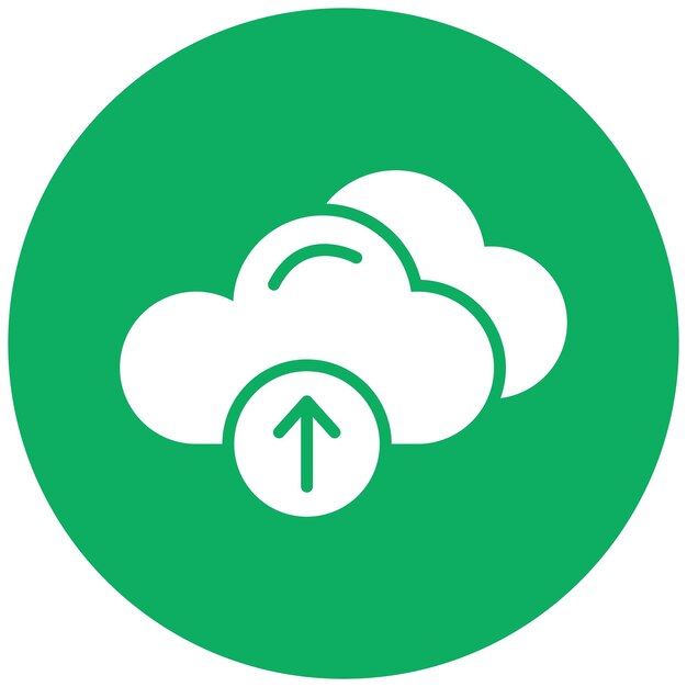 Ilustración del diseño del icono vectorial de carga en la nube