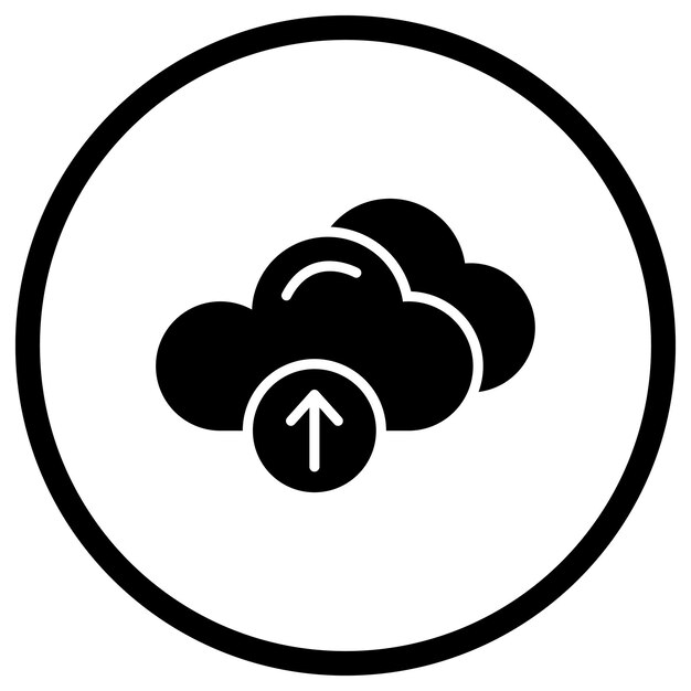Ilustración del diseño del icono vectorial de carga en la nube