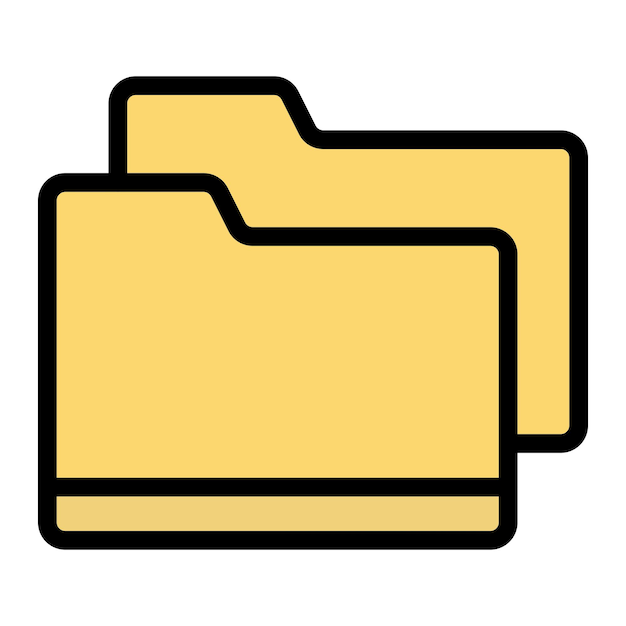 Ilustración del diseño del icono vectorial de la carpeta