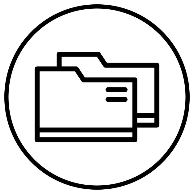Ilustración del diseño del icono vectorial de la carpeta