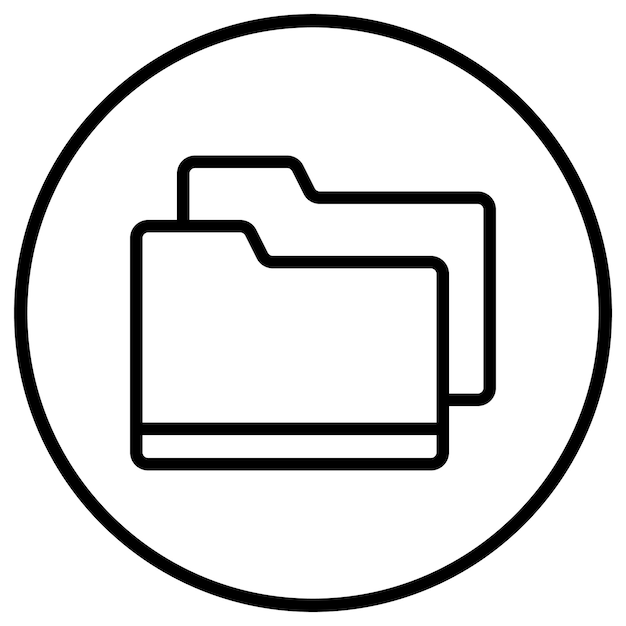 Ilustración del diseño del icono vectorial de la carpeta