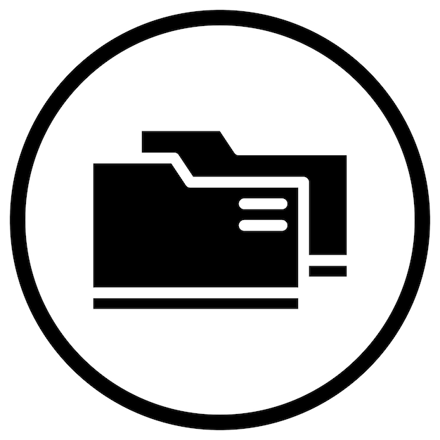Ilustración del diseño del icono vectorial de la carpeta